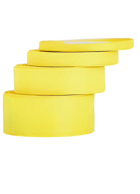 Wstążka rypsowa, 25mm/22mb, cytrynowa