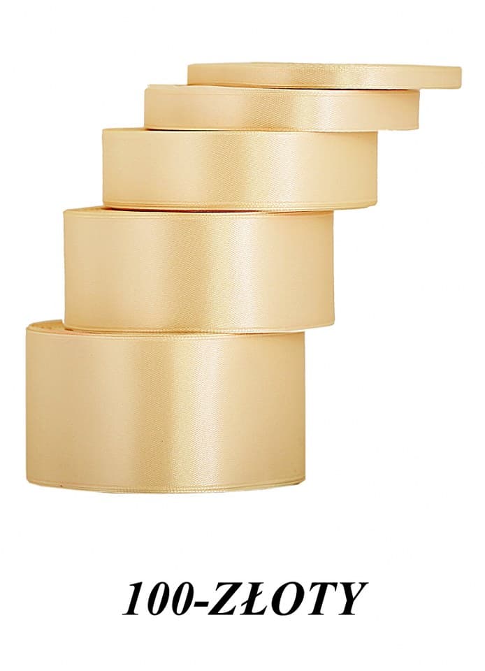 Wstążka satynowa 12mm/32mb, złota