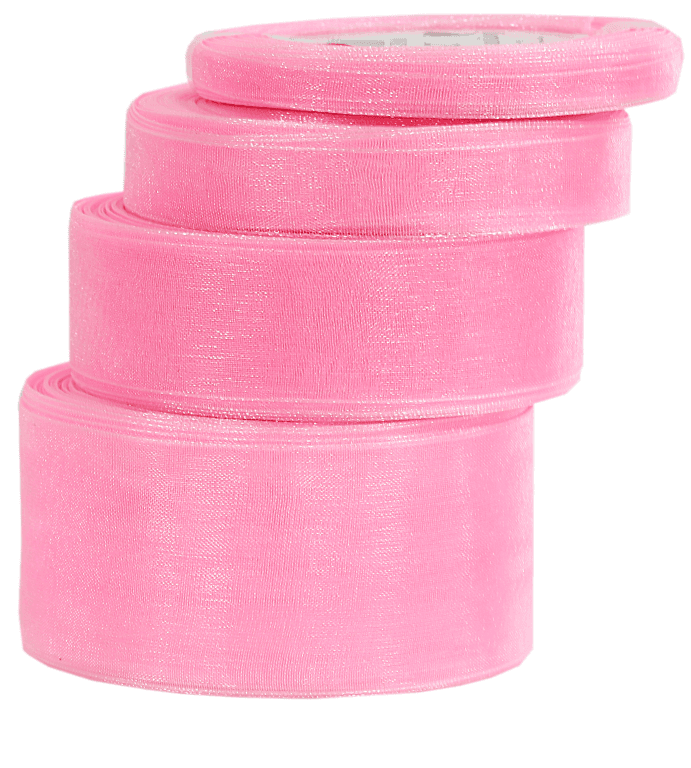 Wstążka szyfonowa, 6mm/22mb, jasnoróżowa