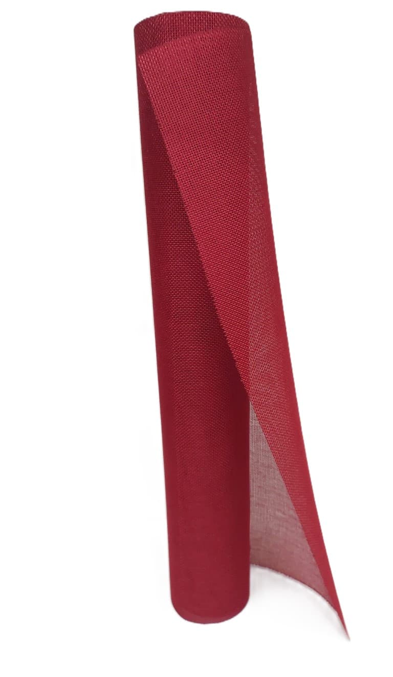 Juta  sztuczna, gęsta, 48cm/4,5mb, bordowa