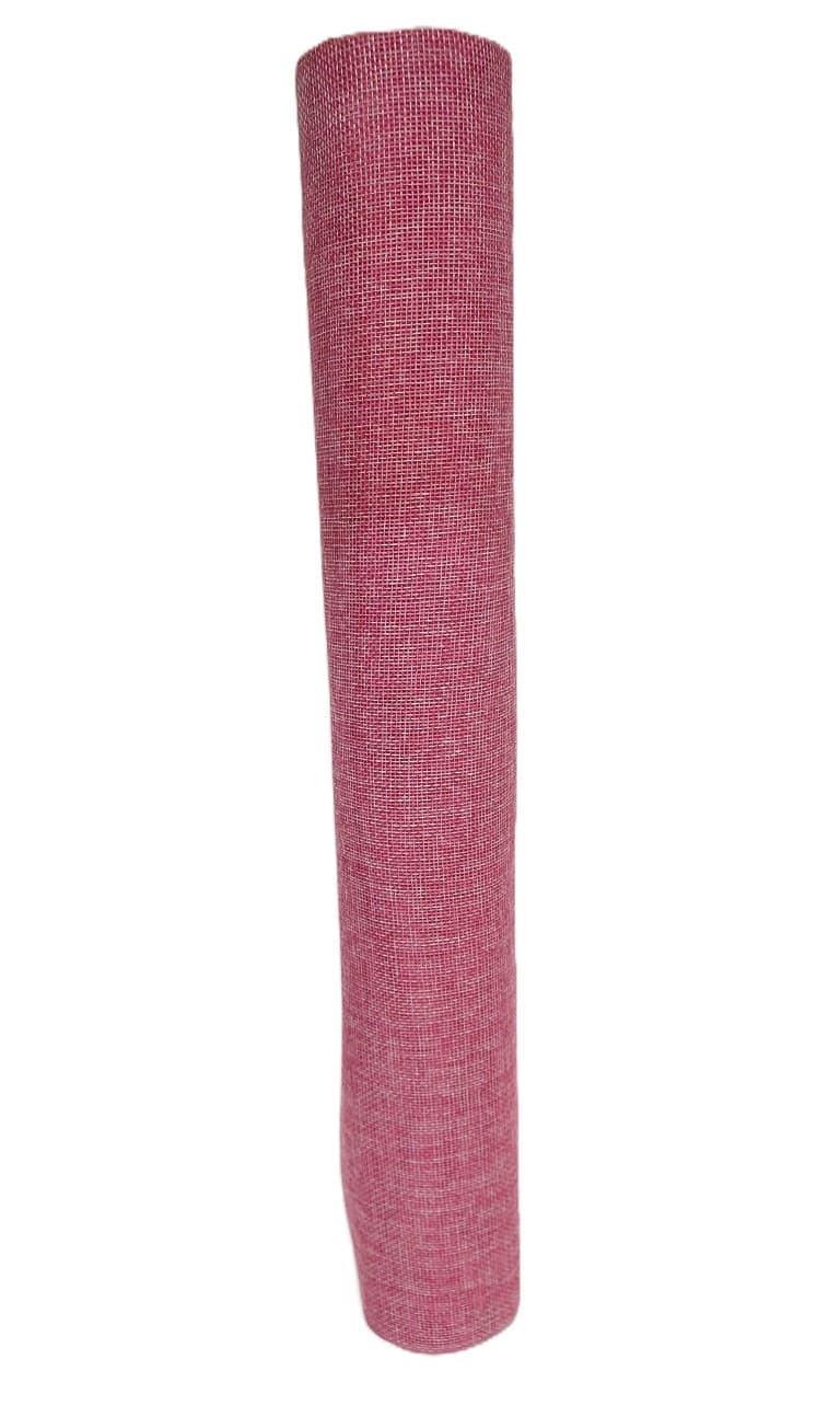 Juta  sztuczna, gęsta, 48cm/4,5mb, jasnoróżowa