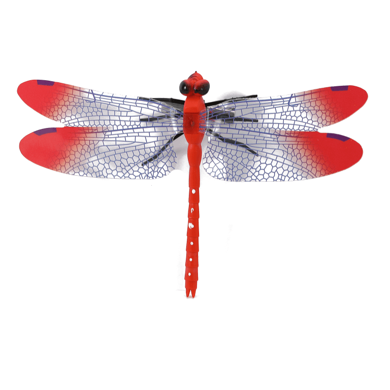 Sztuczna ważka na klipsie, długość 14cm, czerwona