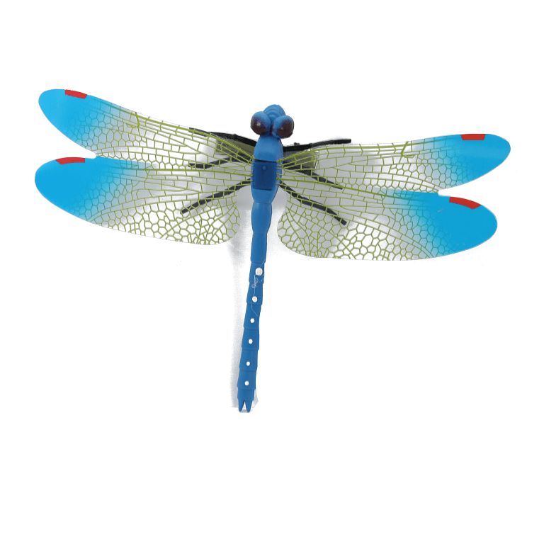 Sztuczna ważka na klipsie, długość 14cm, niebieska