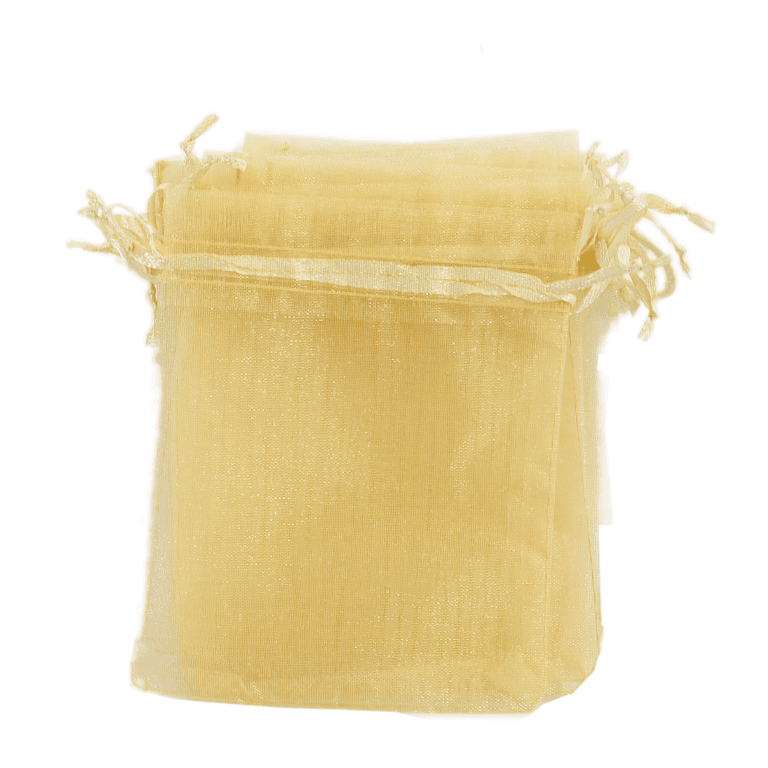 Woreczki z organzy, 10x12cm/12szt, złote