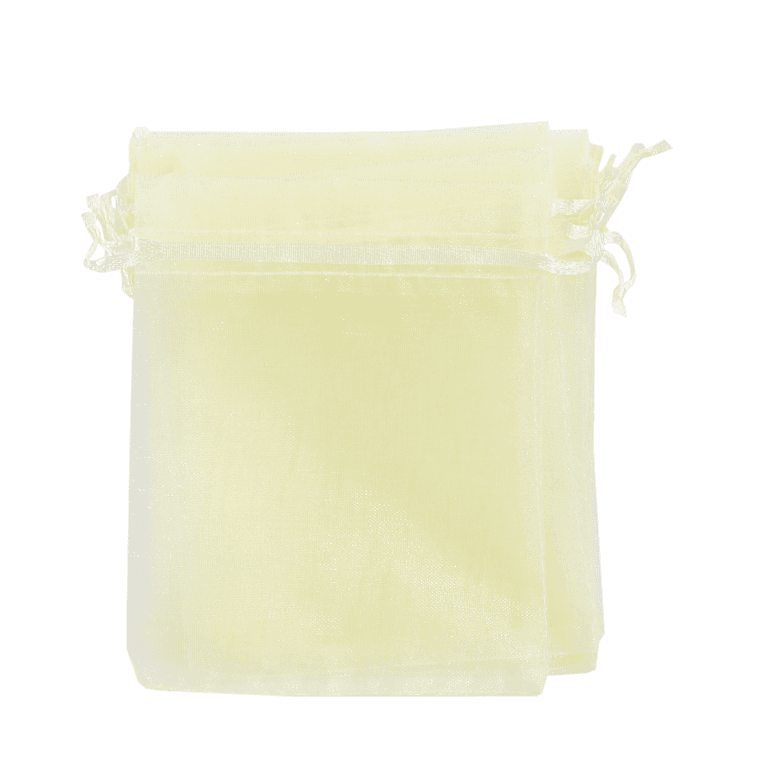 Woreczki z organzy, 10x12cm/12szt, kremowe