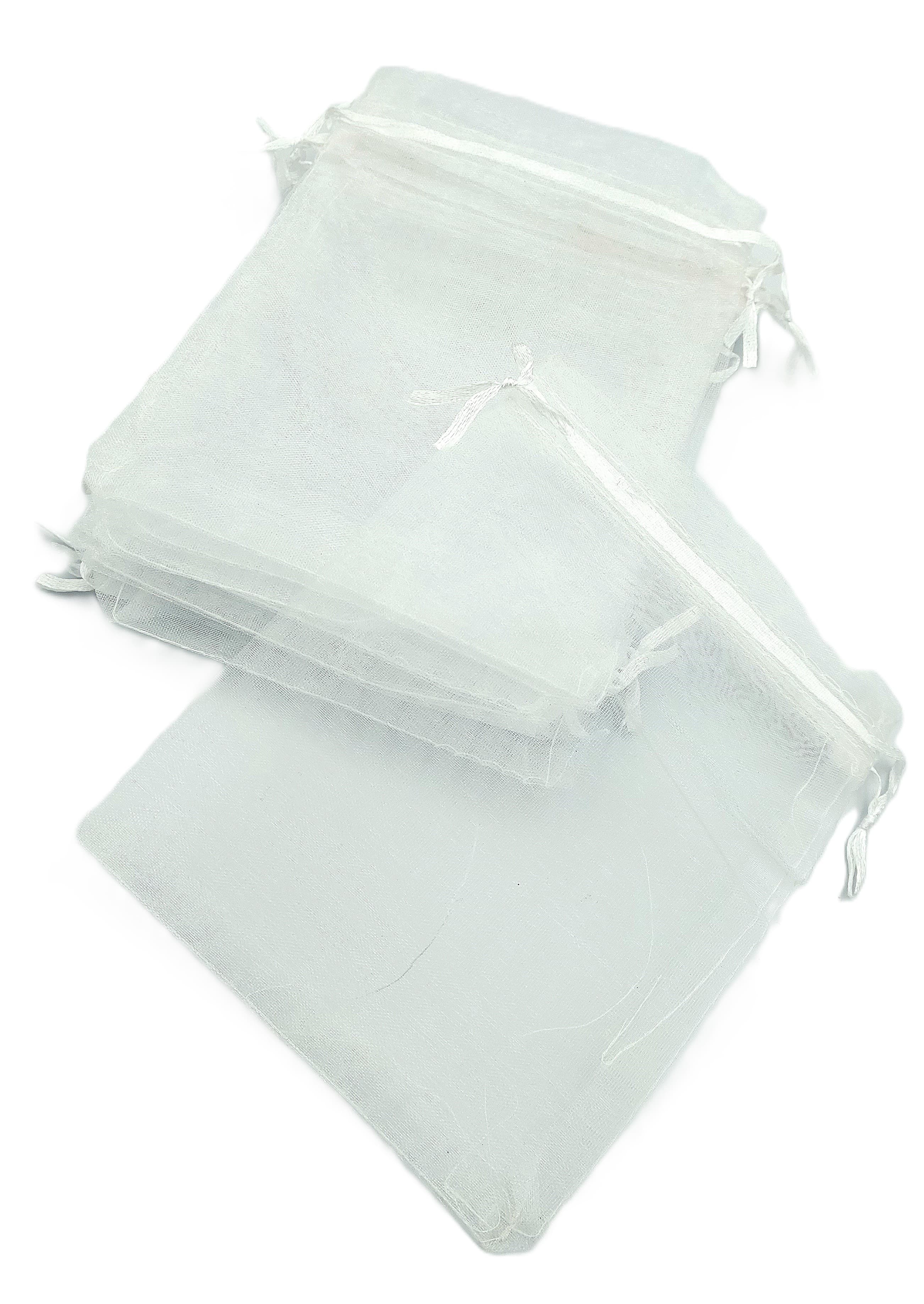 Woreczki z organzy, 25x35cm/12szt, białe