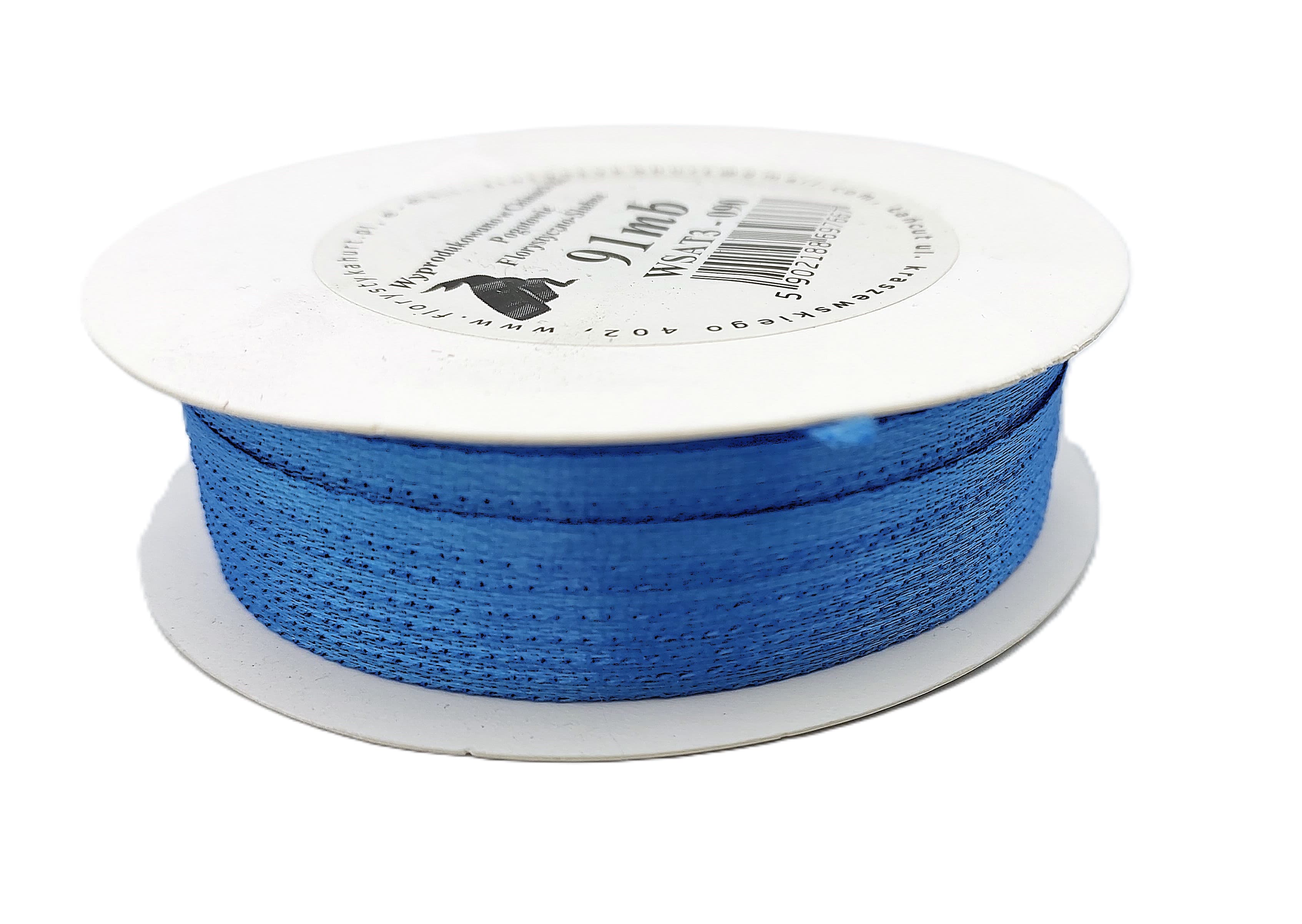 Wstążka satynowa 3mm/91mb, niebieska
