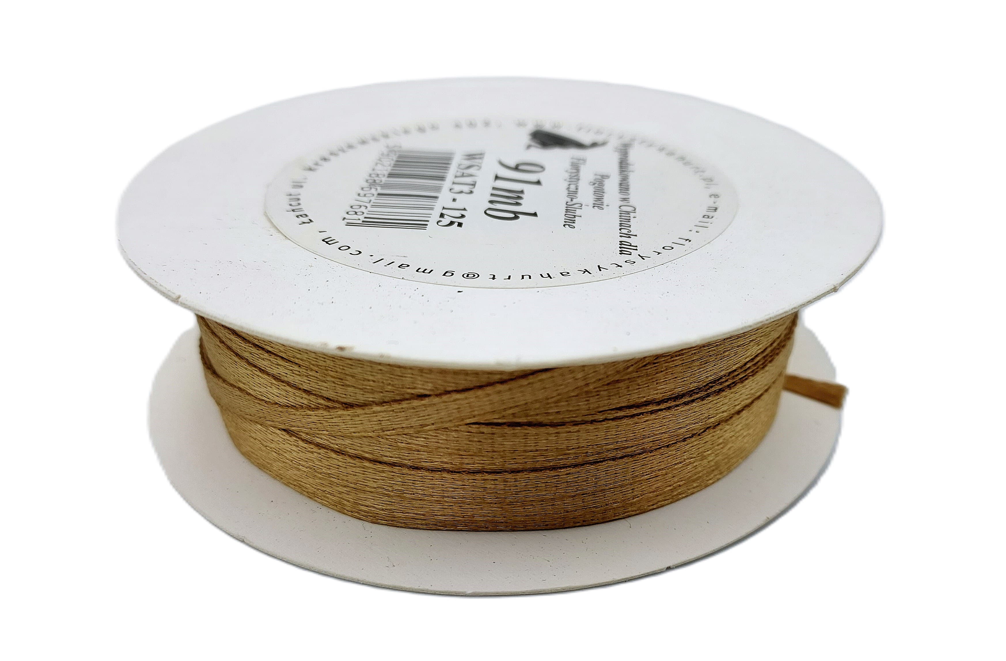 Wstążka satynowa 3mm/91mb, cappuccino