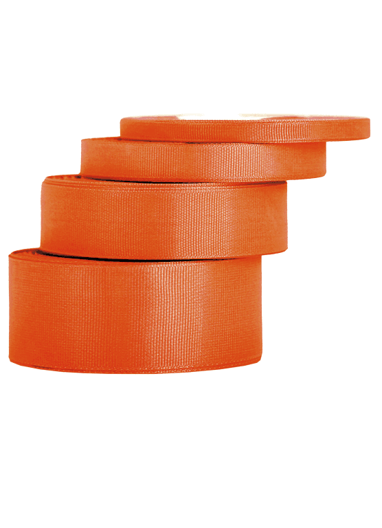 Wstążka rypsowa, 38mm/22mb, ciemny pomarańcz