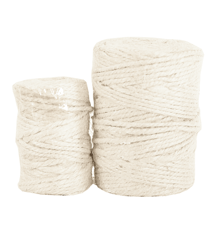 Sznurek jutowy, śr 3mm/28mb/100 gramów, wybielany