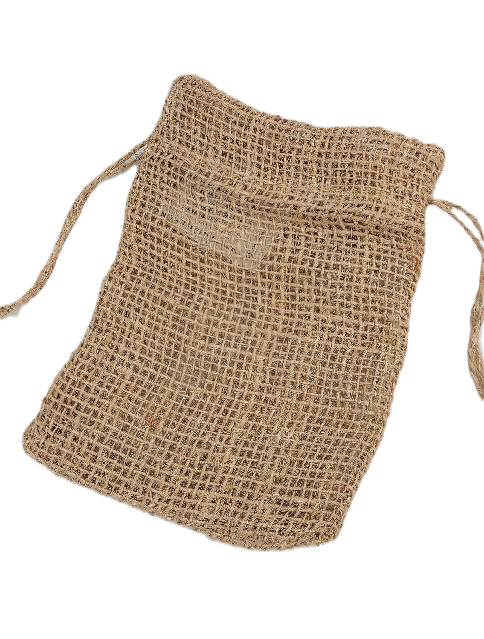 Worek jutowy ze ściągaczem, szer.10cm/wys.15cm