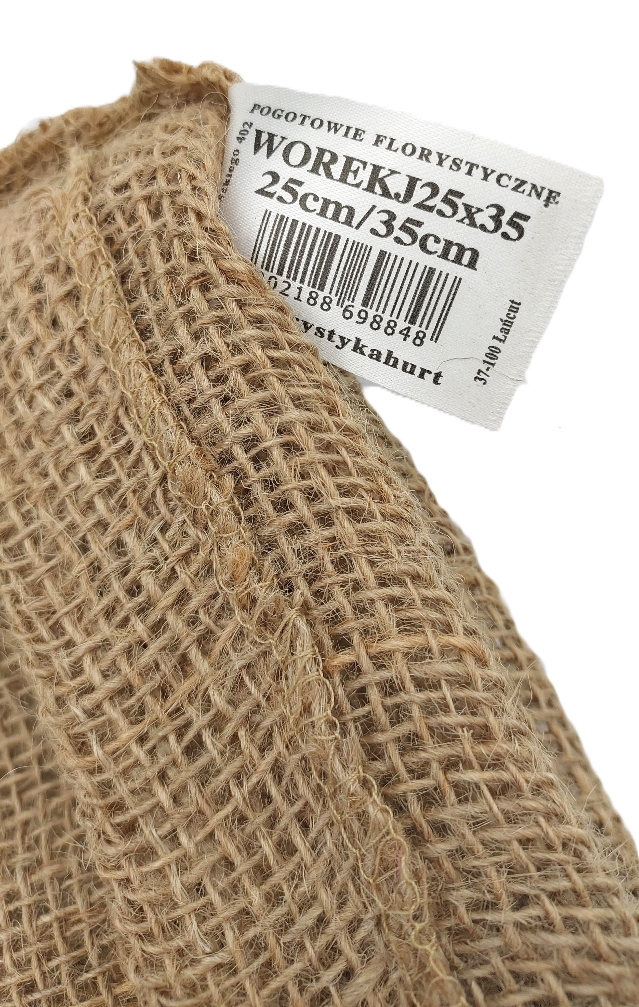 Worek jutowy ze ściągaczem, szer.25cm/wys.35cm