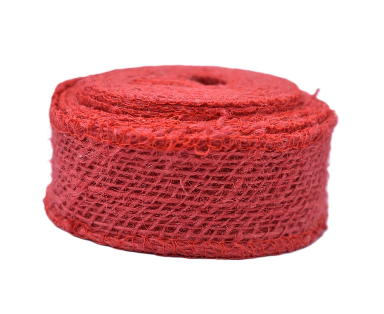 Wstążka jutowa, 9x8, 4cm/10mb, 260g/m2, czerwona