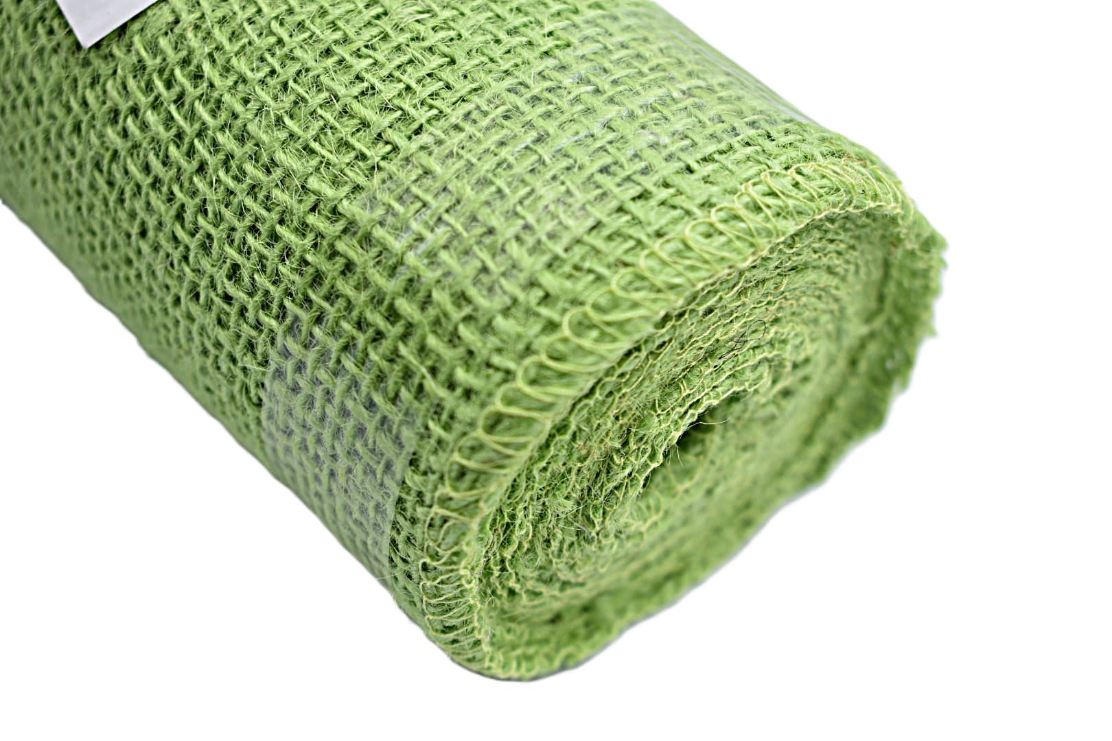 Juta obszywana, 9x8,20cm/5mb, 260g/m2, seledynowa