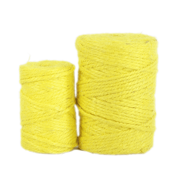 Sznurek jutowy, śr 3mm/28mb/100 gramów, żółty