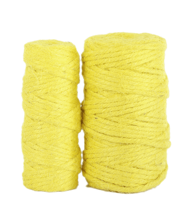 Sznurek jutowy, śr 3mm/70mb/250 gram, żółty