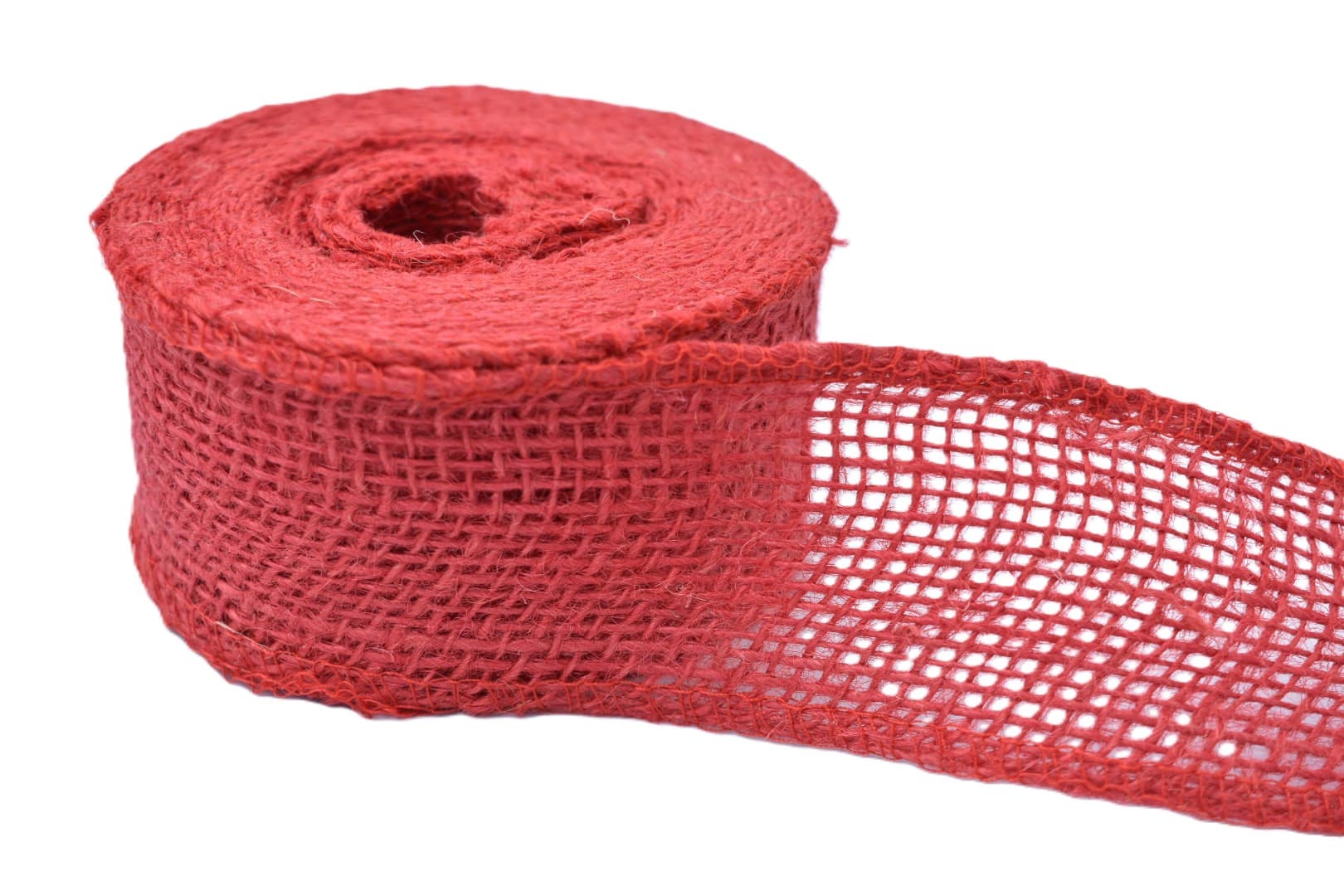 Wstążka jutowa, 9x8, 5cm/10mb, 260g/m2, czerwona