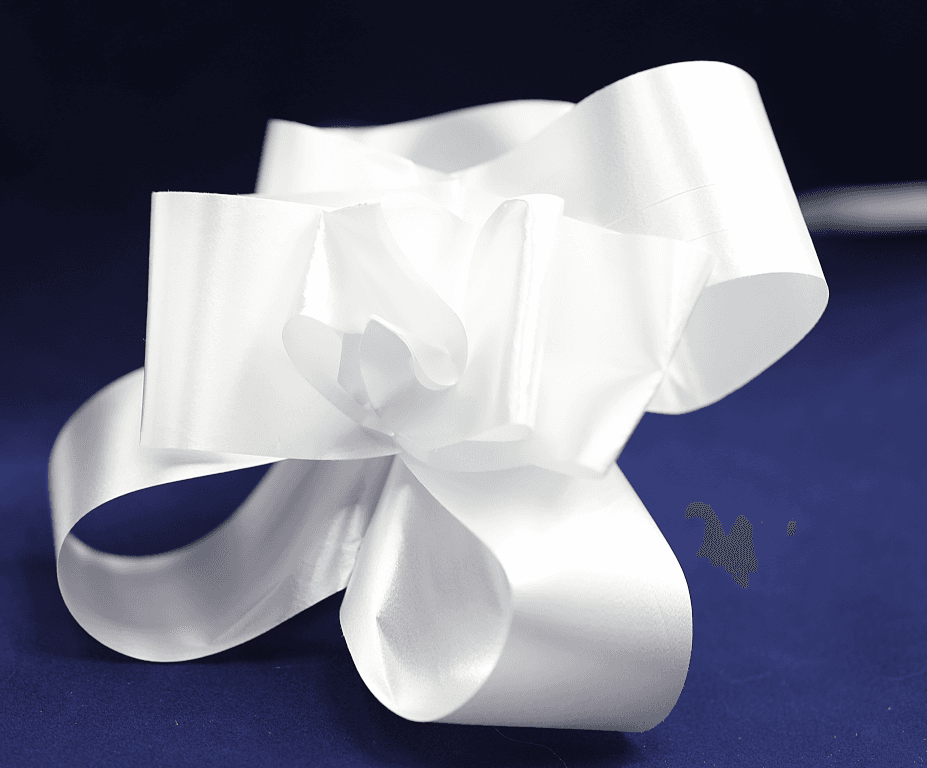 Wstążka ściągana szer.45mm, dł.70cm/10szt, biała