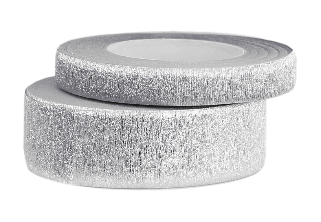 Taśma florystyczna rozciągliwa 25mm/23m, srebrna