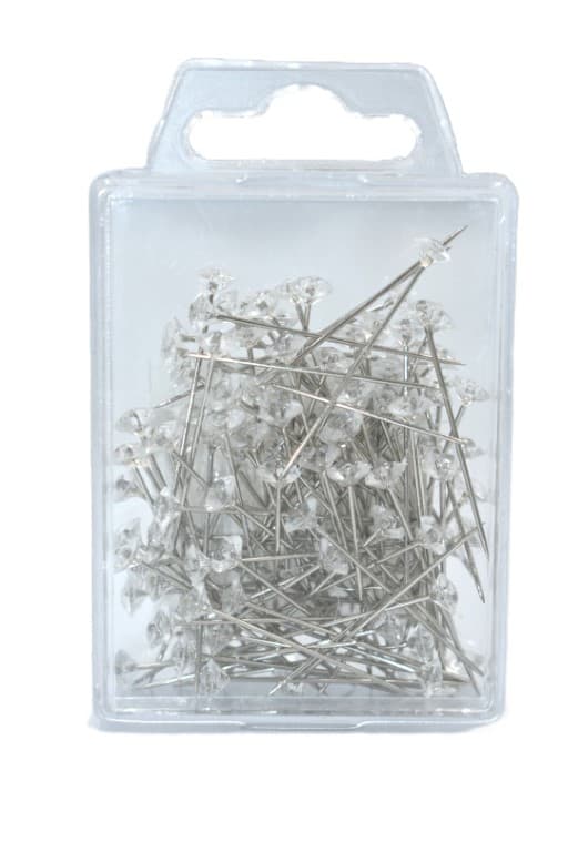 Cyrkonia na szpilce, śr.6mm/dł.38mm/100, bezbarwna