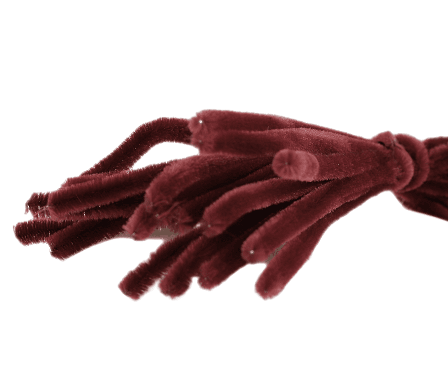 Wyciory pastelowe,  śr. 6mm/50szt, bordowe