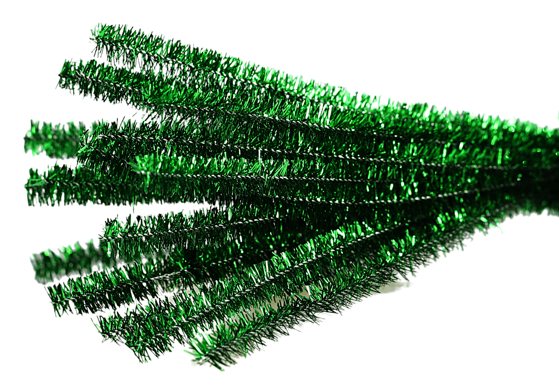 Wyciory metalizowane,  śr. 6mm/50szt, zielone