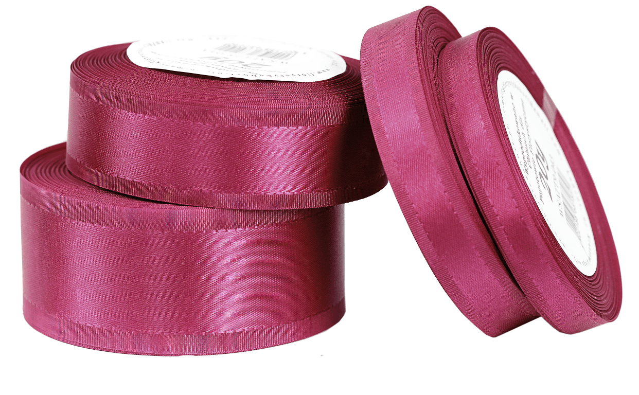 Wstążka z paskami satyna/tafta 38mm/20y, c.różowa