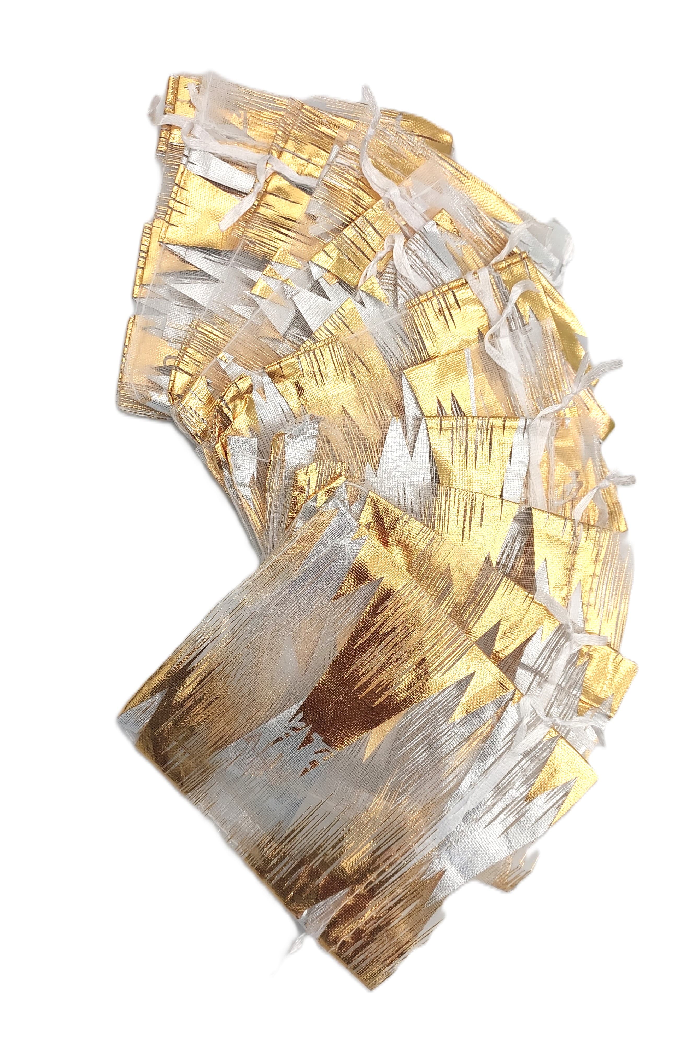 Woreczki z organzy WZORY, 10x12cm/12szt, model 03