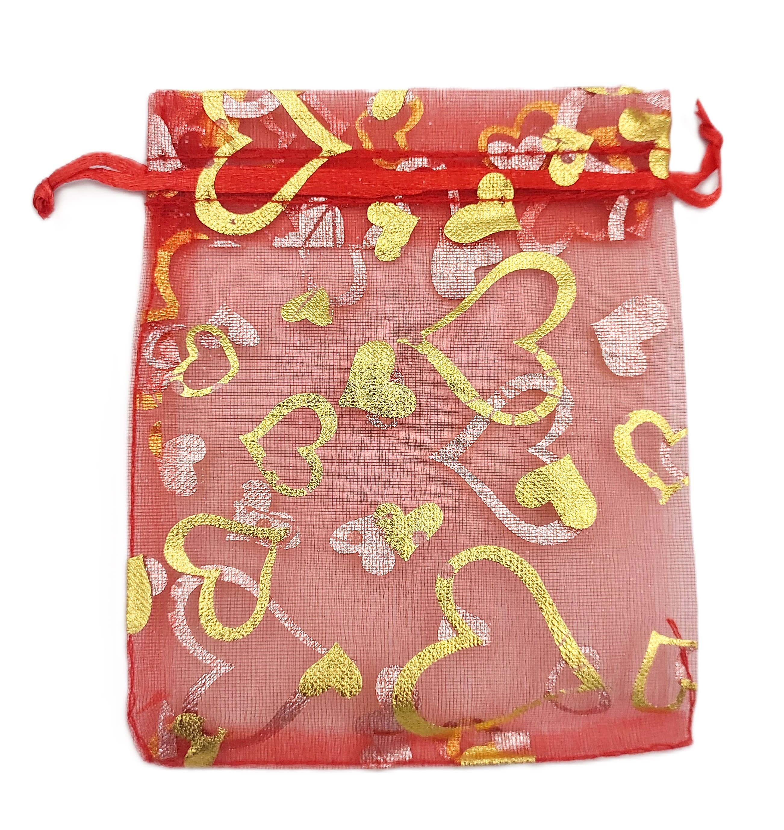 Woreczki z organzy WZORY, 10x12cm/12szt, model 07