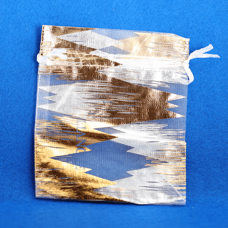 Woreczki z organzy WZORY, 12x15cm/12szt, model 03