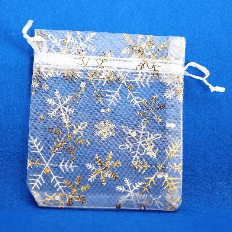 Woreczki z organzy WZORY, 12x15cm/12szt, model 08