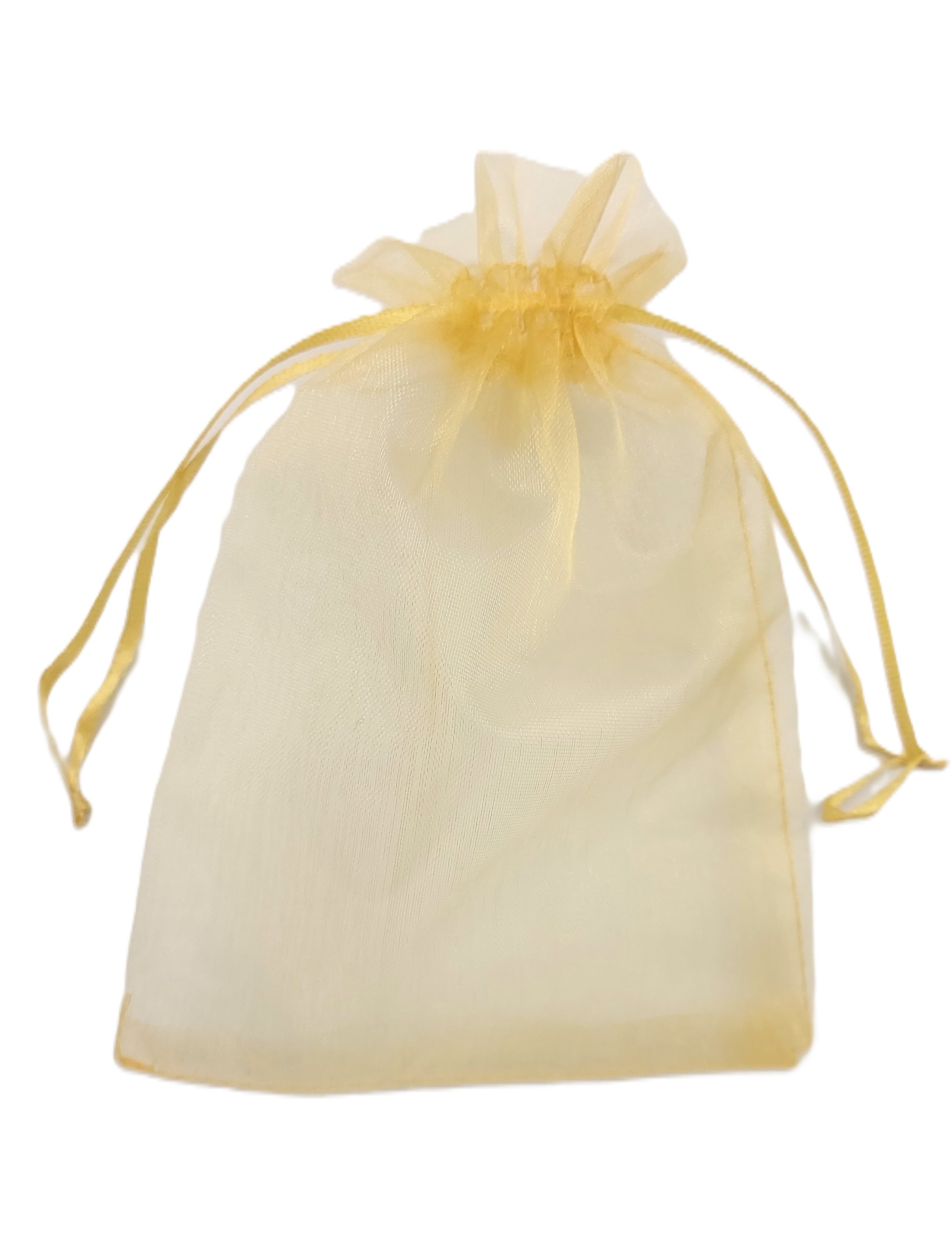 Woreczki z organzy, 12x15cm/12szt, złote
