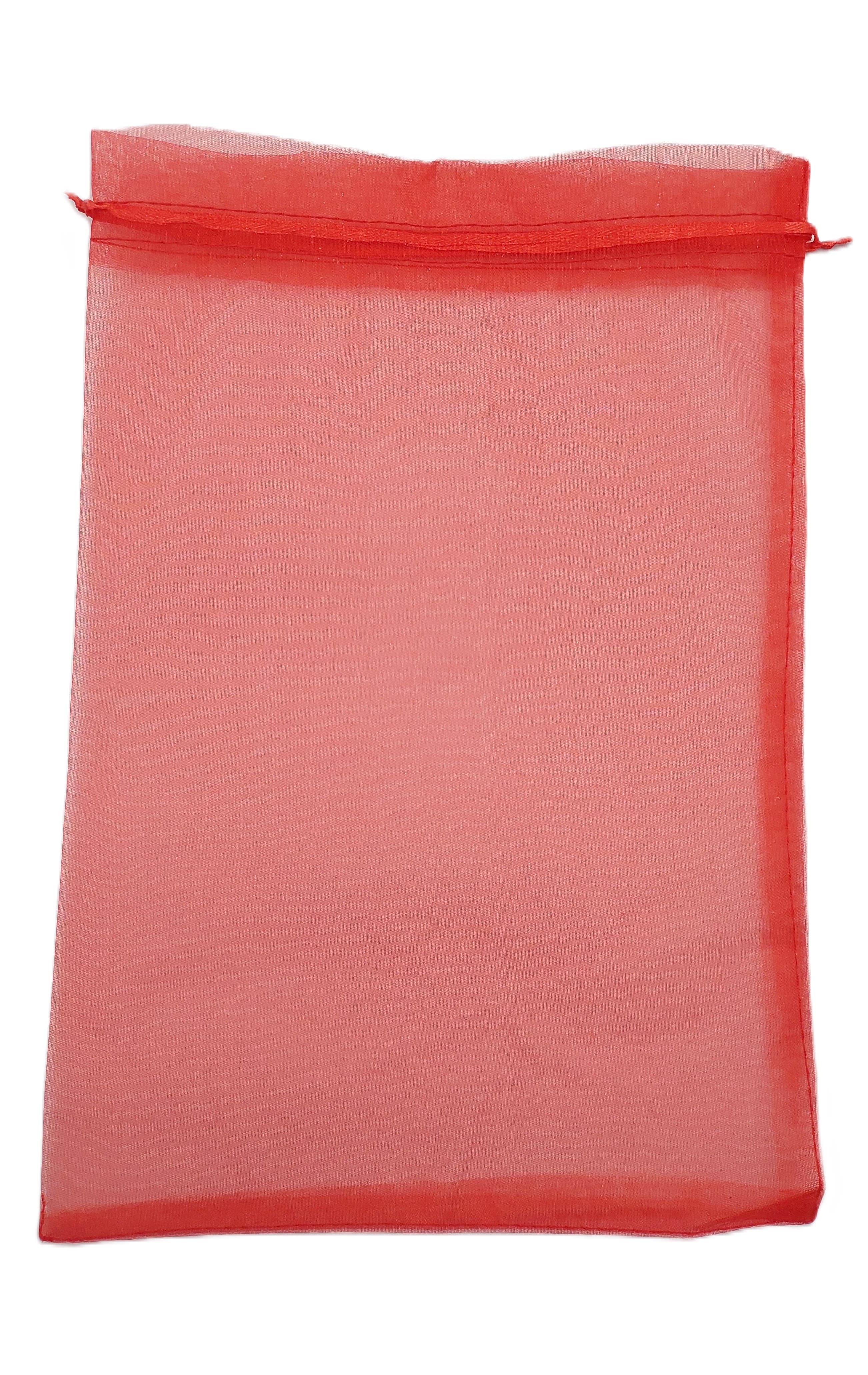 Woreczki z organzy, 25x35cm/12szt, czerwone