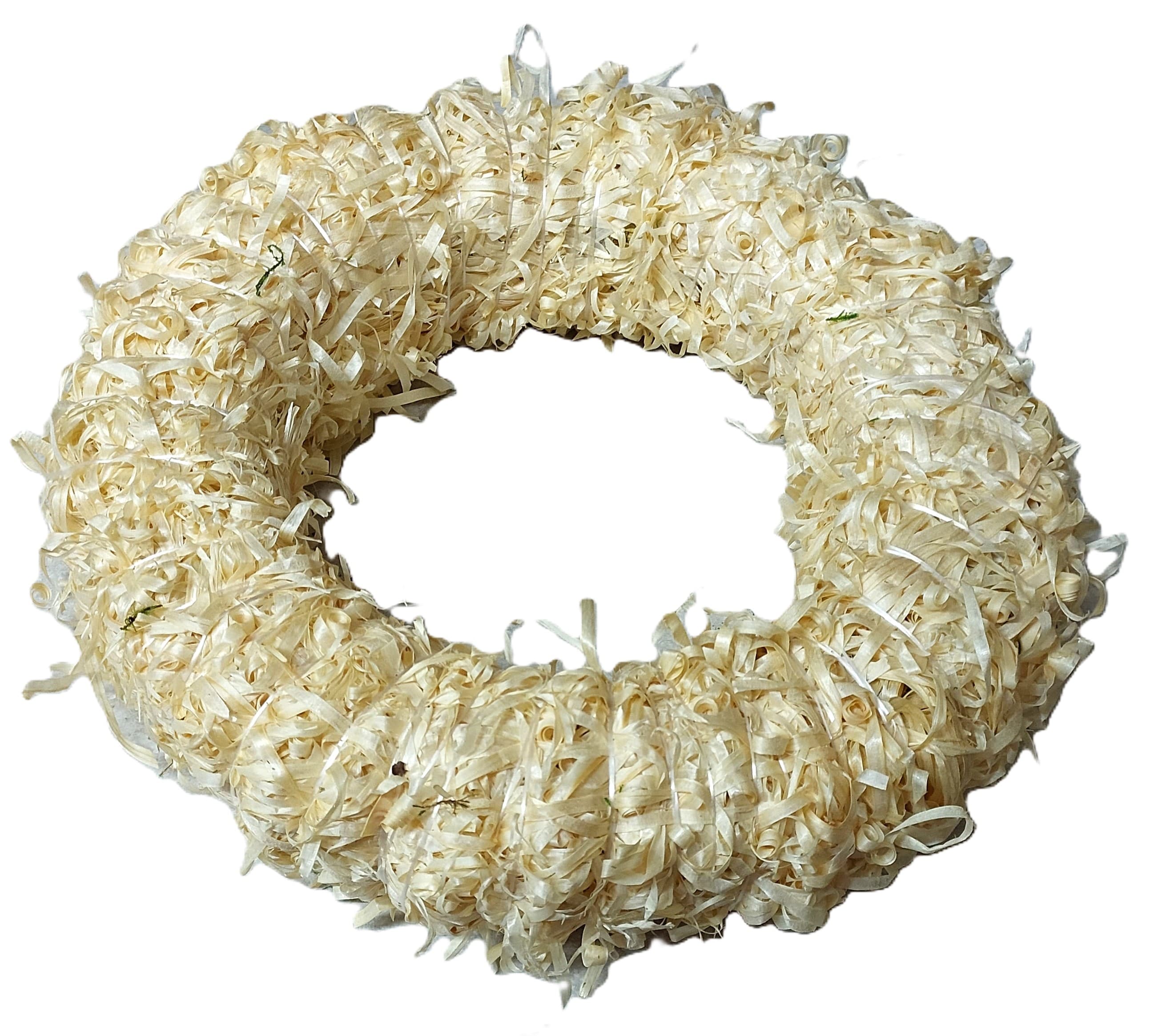 Wianek z wiórów drewnianych śr.30 cm, gr.6,5 cm