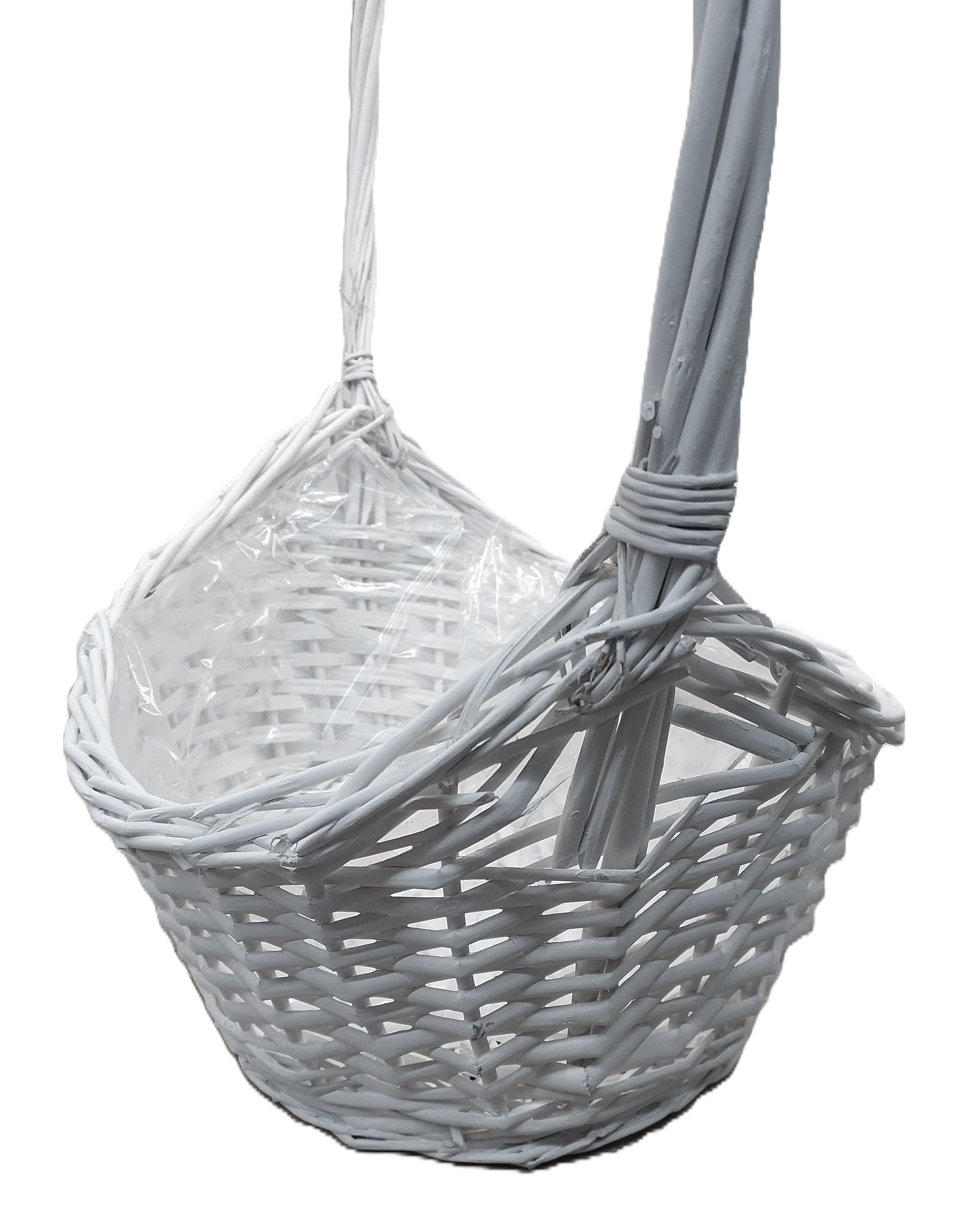 Kosz wiklinowy BIAŁY duży - 50x60 cm