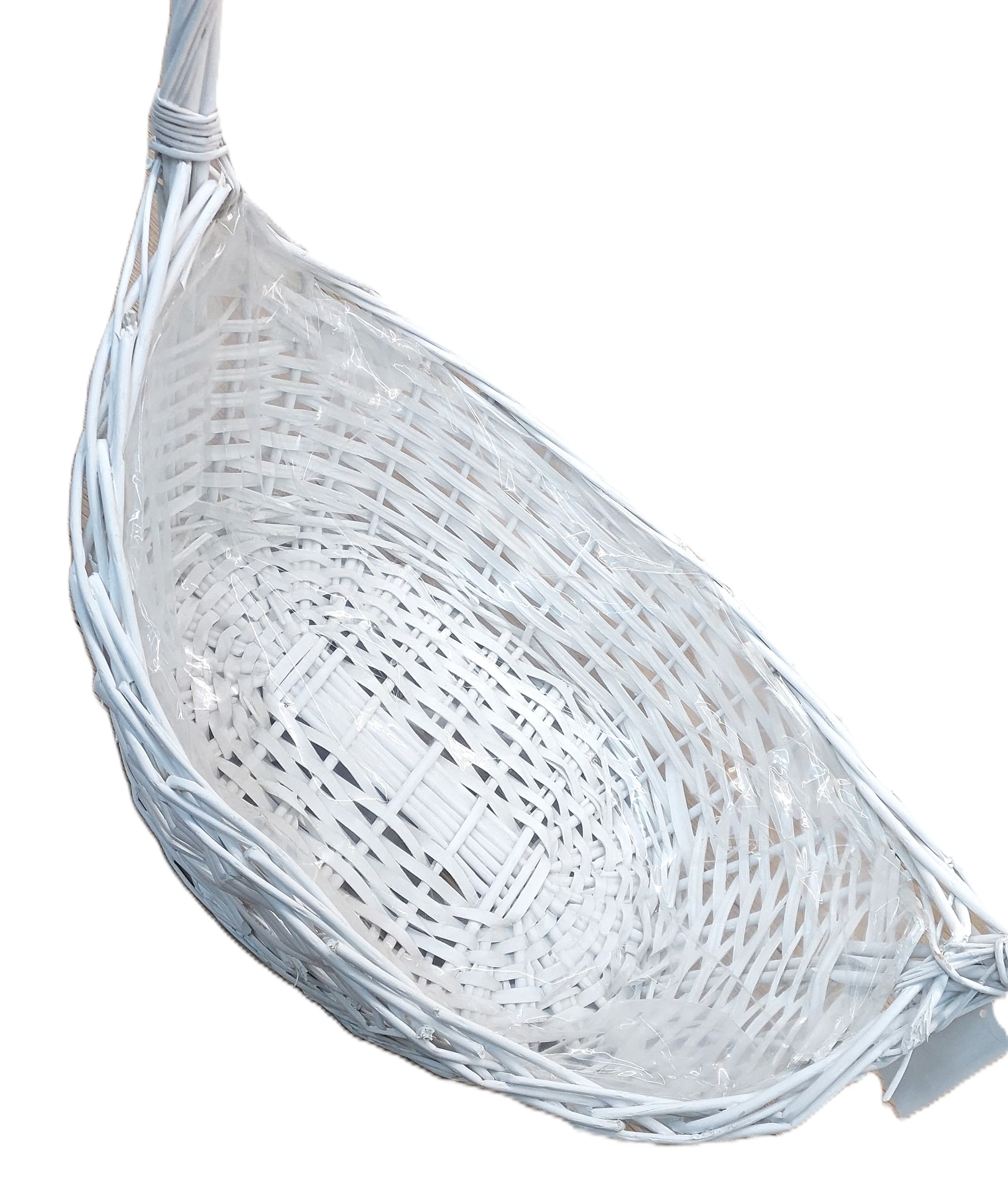 Kosz wiklinowy BIAŁY duży - 50x60 cm