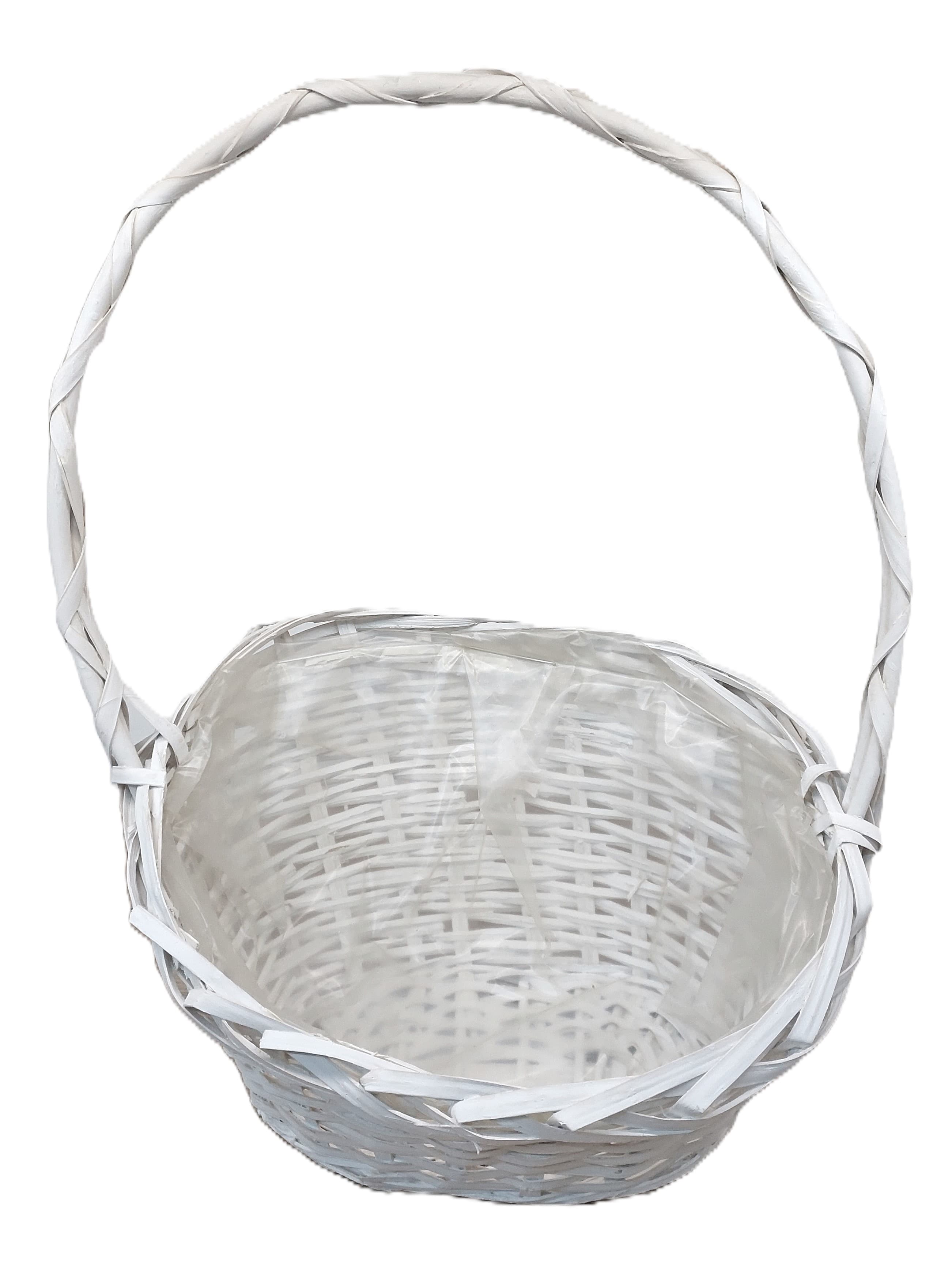 Kosz wiklinowy stopniowany BIAŁY średni - 49x35cm