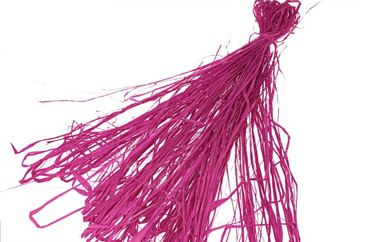 Rafia - włókna 50-60 gram, amarantowa