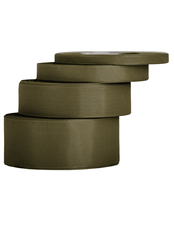 Wstążka rypsowa, 38mm/22mb, ciemna oliwka/5