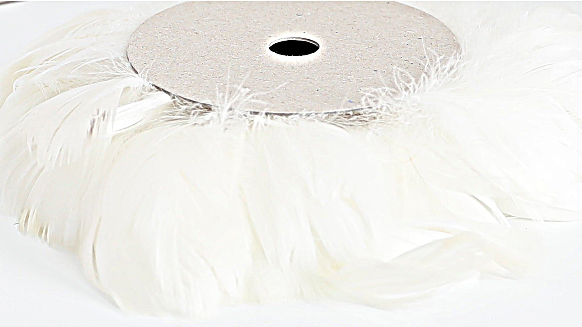 Piórka na druciku, dł. 10mb, białe