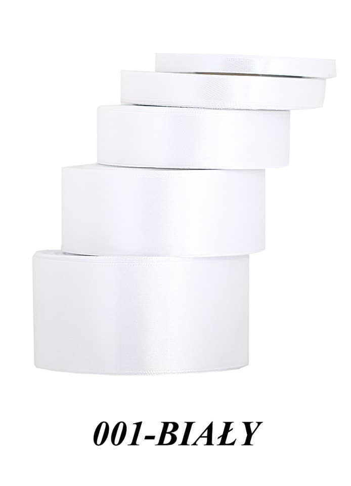 Wstążka satynowa 38mm/32mb, biały