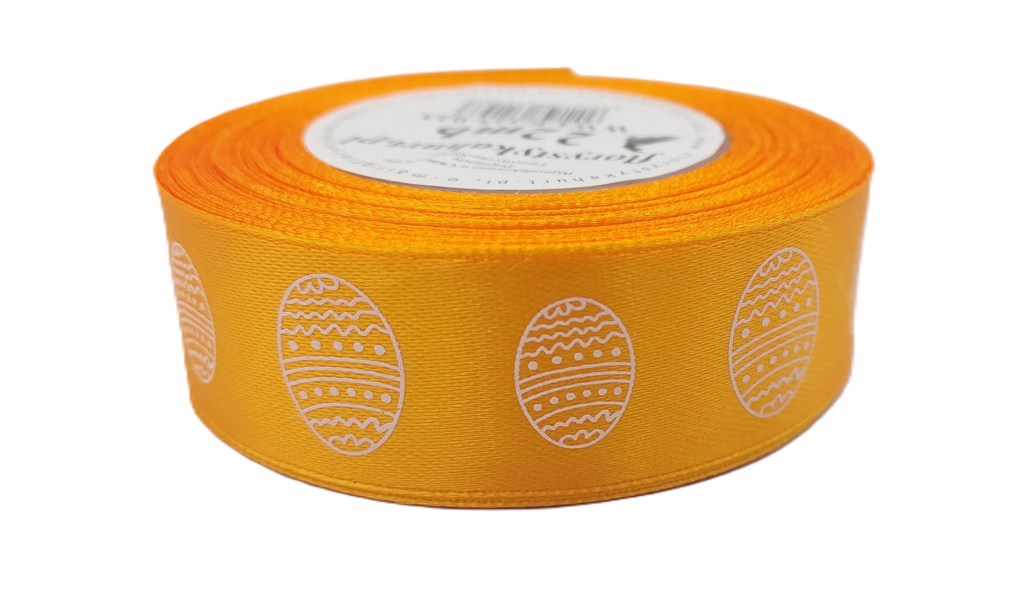 Wstążka satynowa WIELKANOC jajko, 25mm/22mb, jajko