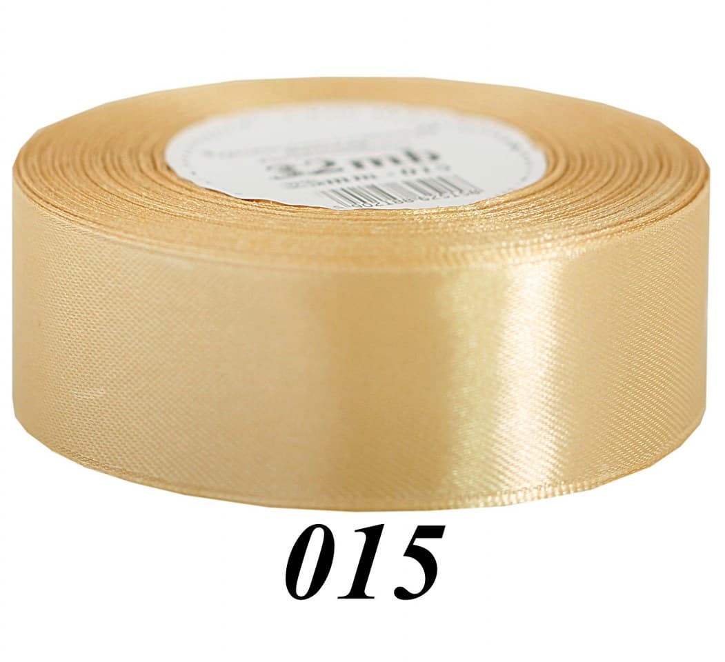 Wstążka satynowa 38mm/32mb, ciemnobeżowa