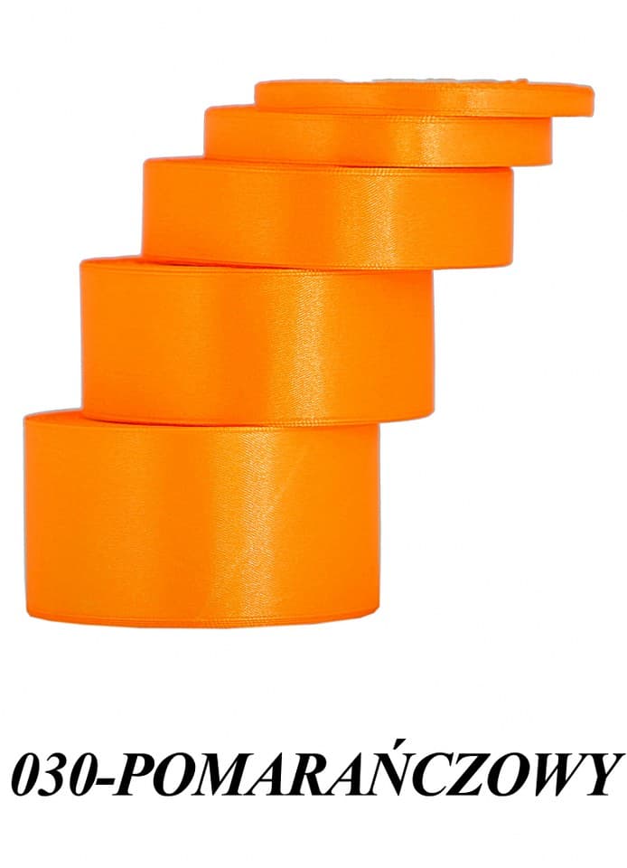 Wstążka satynowa 38mm/32mb, pomarańczowa