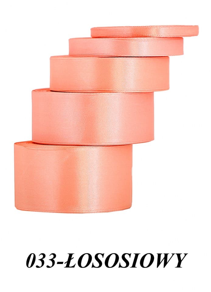 Wstążka satynowa 38mm/32mb, łososiowa
