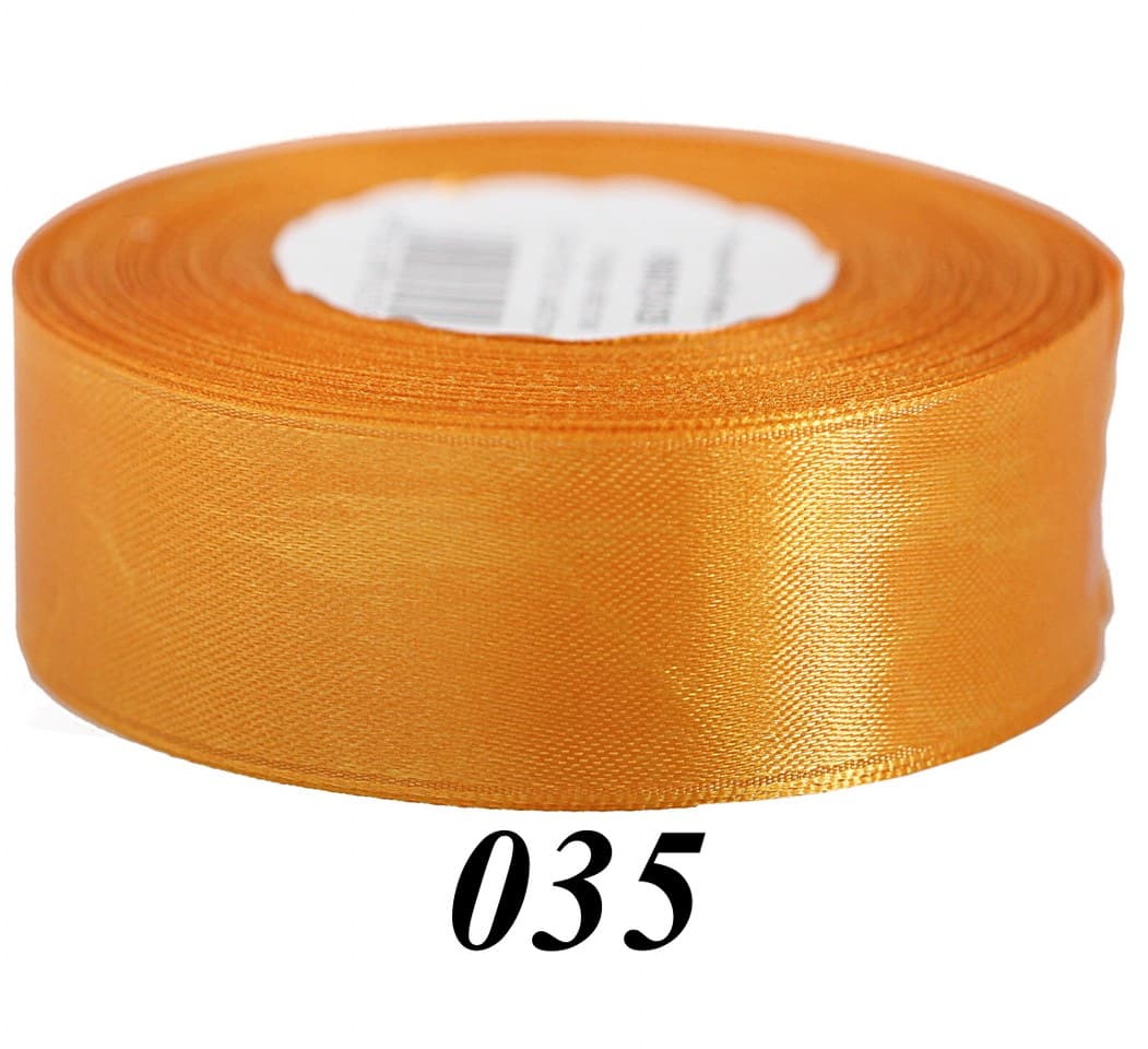 Wstążka satynowa 38mm/32mb, bursztynowa