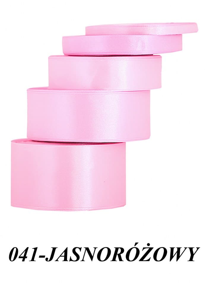 Wstążka satynowa 38mm/32mb, jasnoróżowa