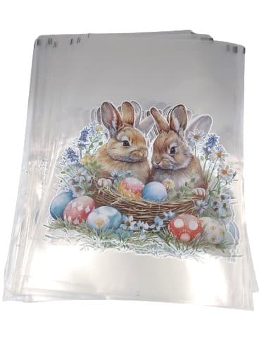 Worek foliowy WIELKANOC, 30x50cm/50szt mix wzorów