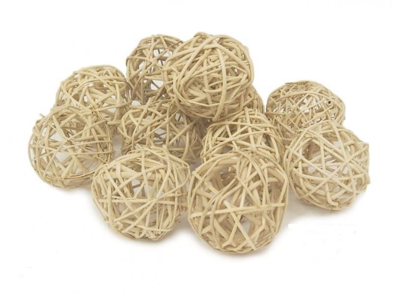 Pleciona Kula rattanowa śr. 6cm/12szt, naturalna