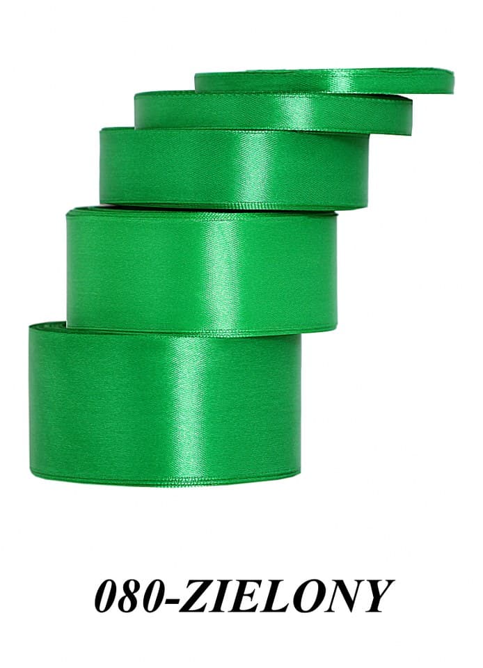 Wstążka satynowa 38mm/32mb, zielona